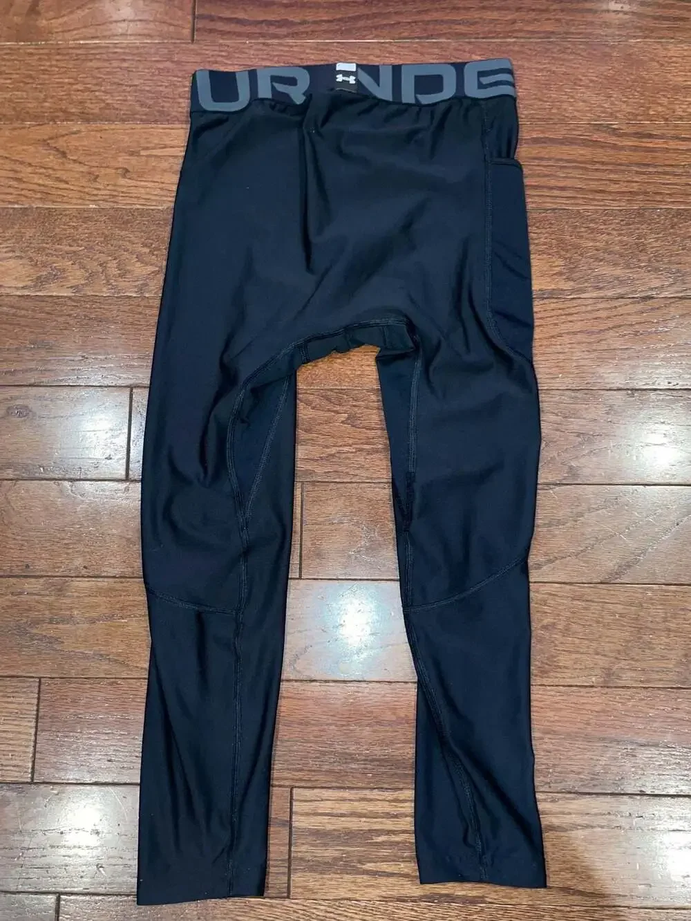 Under Armour HeatGear Compression 3/4 Tights Black Gym Running SM